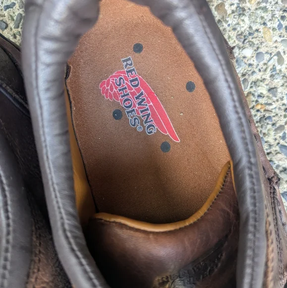 Red Wing Brown Leather Steel Toe Shoes